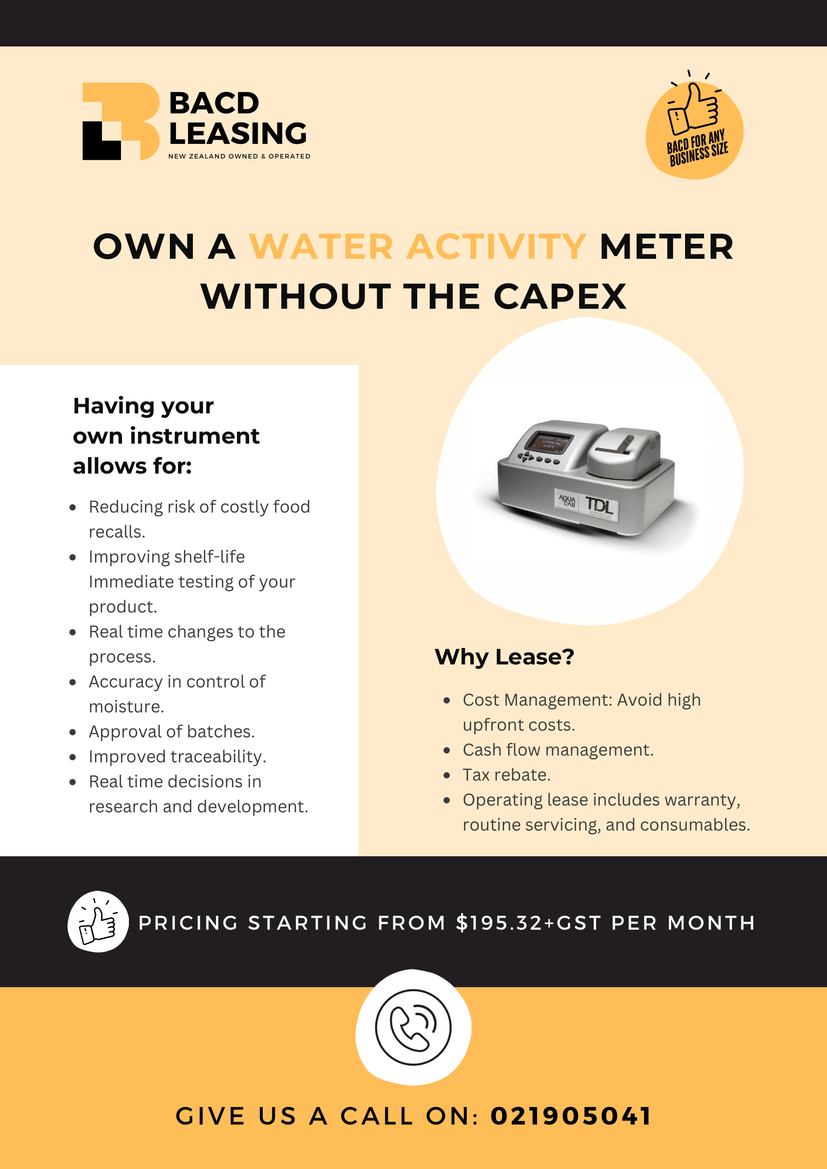 Own a Water Activity Meter without a capex. Matt solutions introduces leasing options through BACD.